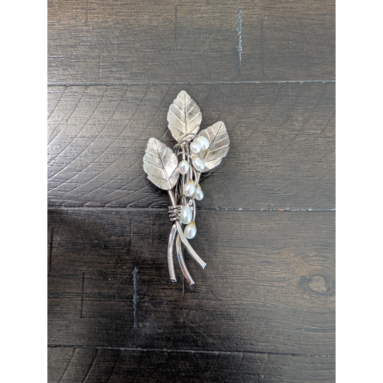 Vtg Brooch Binder Brothers Bb 925 Sterling Silver Floral Bouquet Retro 2 1/2"